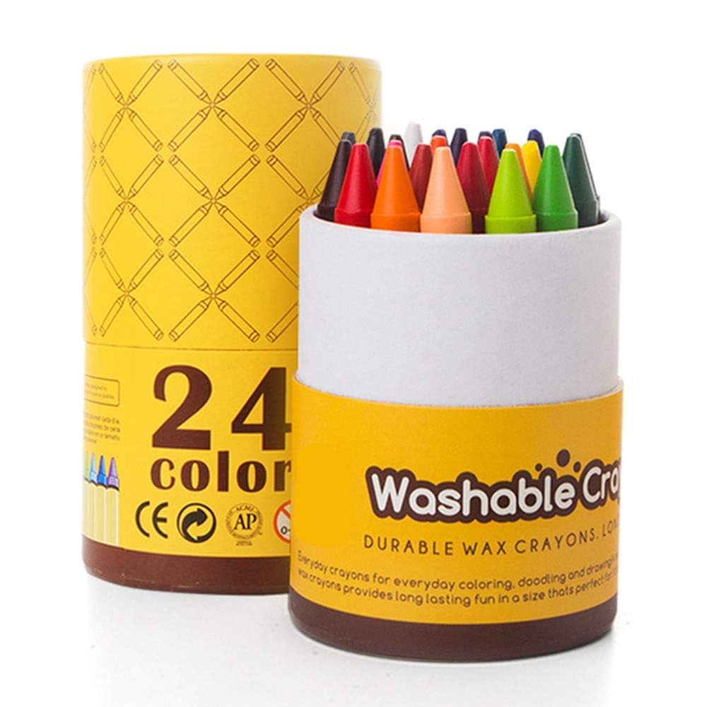 画材Jar Melo ジャーメロ　無毒の洗えるクレヨン 36色 Amazon.com: Jar Melo Jumbo Crayons for Toddlers, 36 Colors